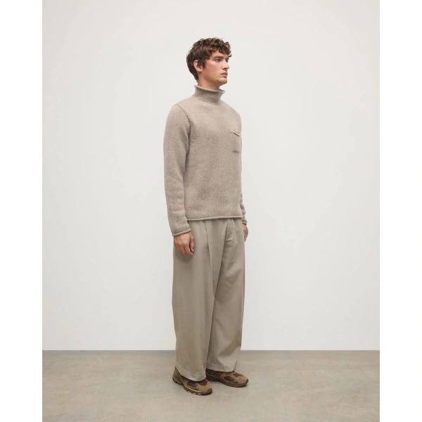 Johnstons of Elgin Brown Cashmere Turtleneck Jumper