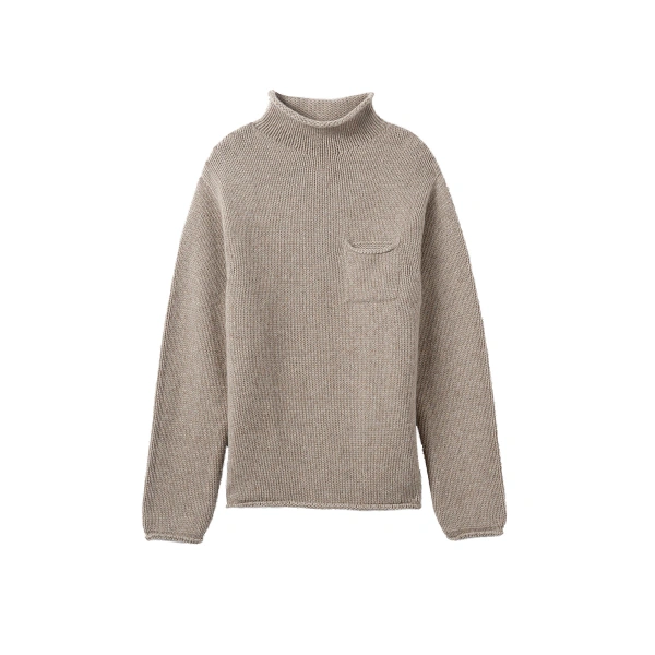 Brown Cashmere Turtleneck Jumper