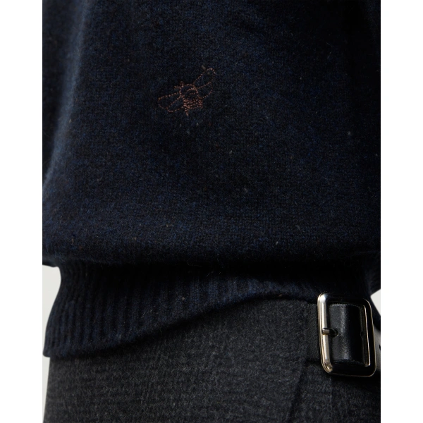 Johnstons of Elgin Cairn Blue Donegal Cashmere Jumper