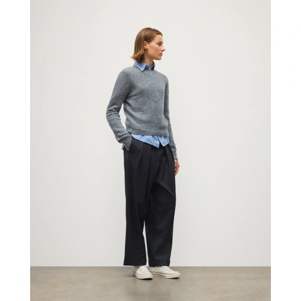 Johnstons of Elgin Cairn Grey Donegal Cashmere Jumper
