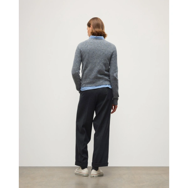 Johnstons of Elgin Cairn Grey Donegal Cashmere Jumper
