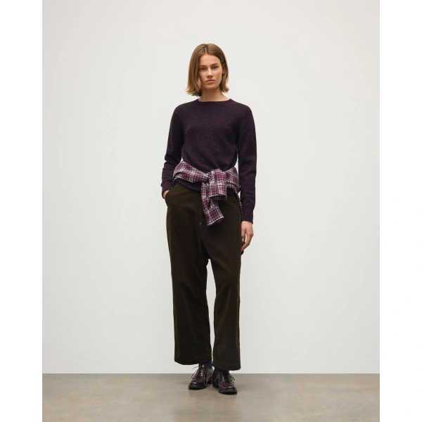 Johnstons of Elgin Cairn Purple Donegal Cashmere Jumper