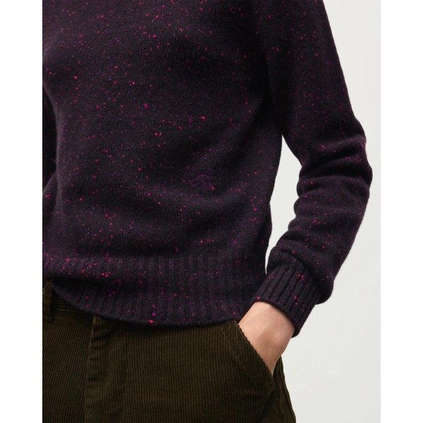 Johnstons of Elgin Cairn Purple Donegal Cashmere Jumper