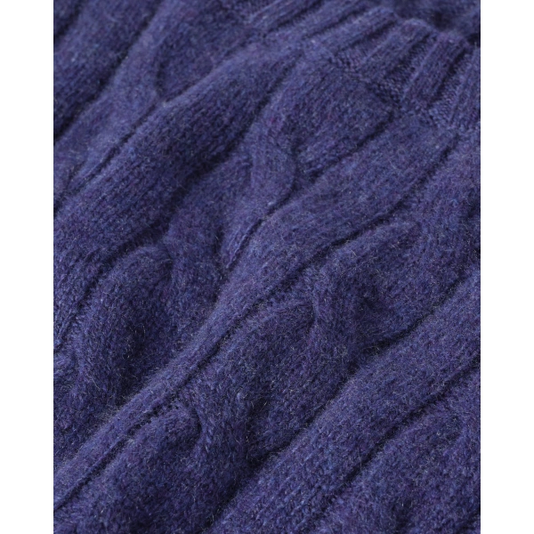 Johnstons of Elgin Calder Blue Cable Cashmere Jumper