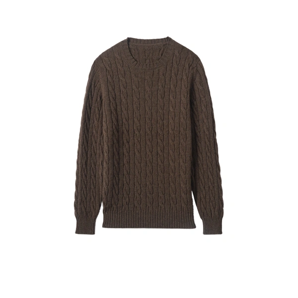 Calder Brown Cable Cashmere Jumper