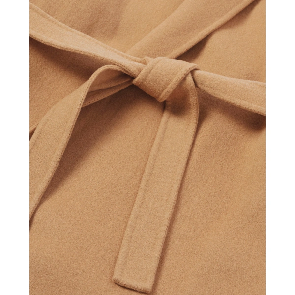 Johnstons of Elgin Camel Cashmere Wrap Coat