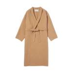 Johnstons of Elgin Camel Cashmere Wrap Coat | Wool Coat | Coveti