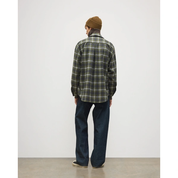 Johnstons of Elgin Capercaillie Green Plaid Overshirt