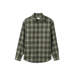 Johnstons of Elgin Capercaillie Green Plaid Overshirt | Men Shirts | Coveti