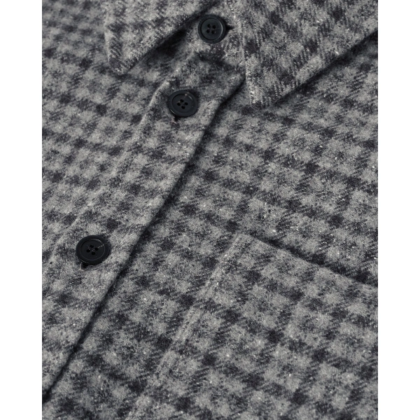 Johnstons of Elgin Cashmere Wool Blend Grey Overshirt