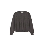 Johnstons of Elgin Clan Argyle Cashmere Jumper in Crane Grey | Sweaters | Coveti