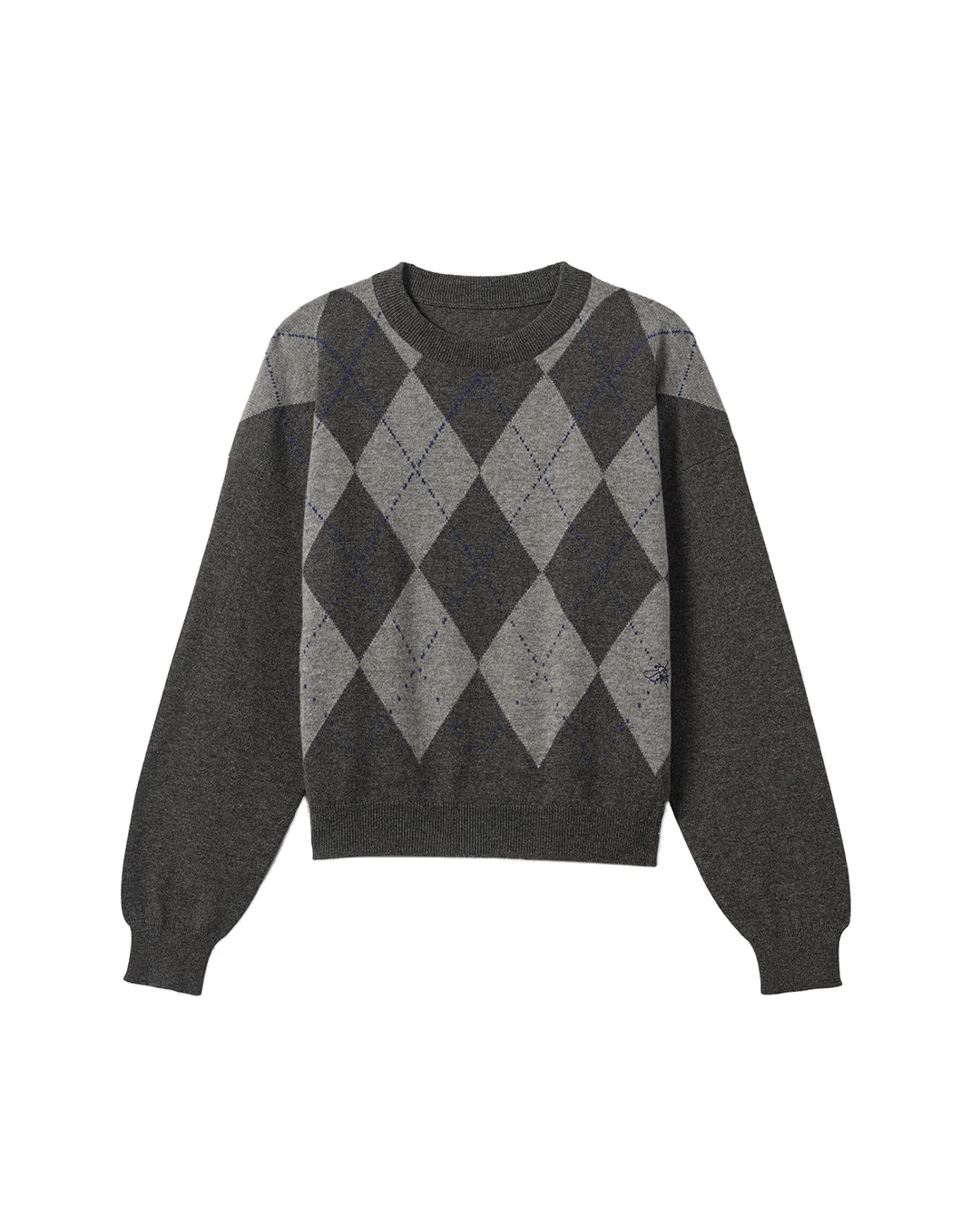 Johnstons of Elgin Clan Argyle Cashmere Jumper in Mid Grey Johnstons of Elgin Clan Argyle Cashmere Jumper in Mid Grey | Sweaters | Coveti