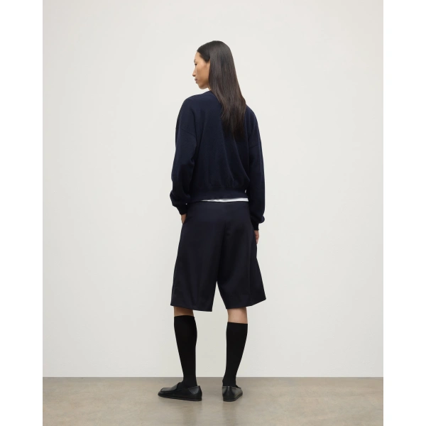 Johnstons of Elgin Clan Dark Navy Argyle Cashmere Jumper