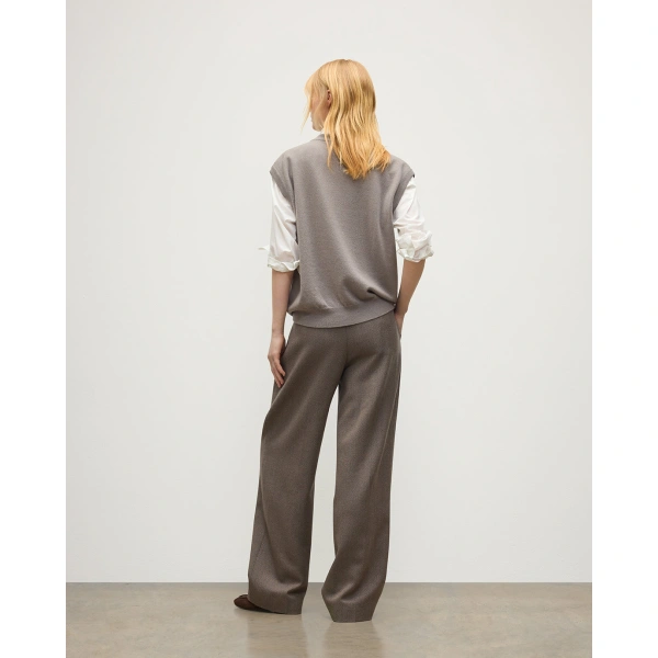 Johnstons of Elgin Clan Grey Argyle Cashmere Tank