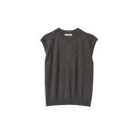 Johnstons of Elgin Clan Mid Grey Argyle Cashmere Tank | Sleeveless | Coveti