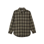 Johnstons of Elgin Clanlass Green Plaid Overshirt | Shirts | Coveti