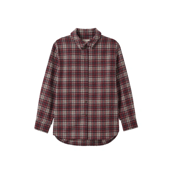 Johnstons of Elgin Clanlass Red Plaid Overshirt | Shirts | Coveti