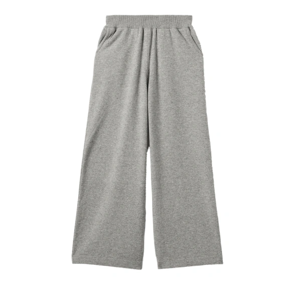 Johnstons of Elgin Coll Light Grey Cashmere Trouser | Sweatpants | Coveti