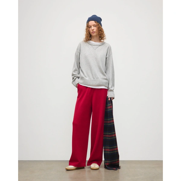 Johnstons of Elgin Coll Red Cashmere Trouser