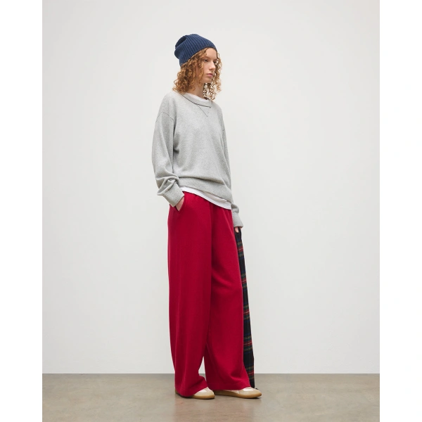 Johnstons of Elgin Coll Red Cashmere Trouser