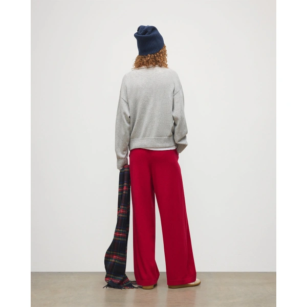 Johnstons of Elgin Coll Red Cashmere Trouser
