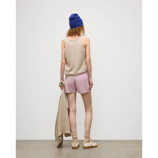 Johnstons of Elgin Cove Light Pink Cashmere Shorts