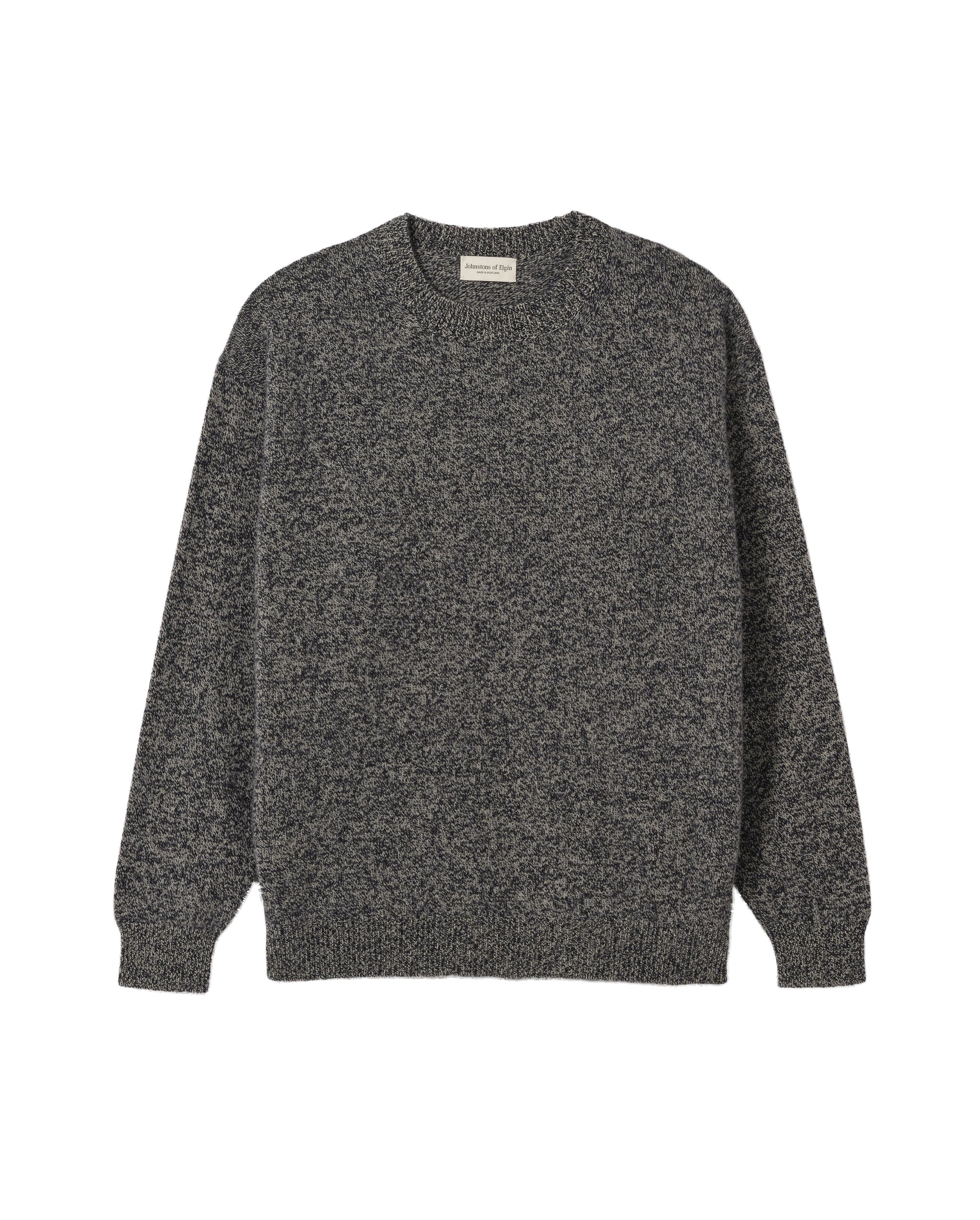 Johnstons of Elgin Craigie Dark Blue Lambswool Jumper Johnstons of Elgin Craigie Dark Blue Lambswool Jumper | Men Knitwear | Coveti