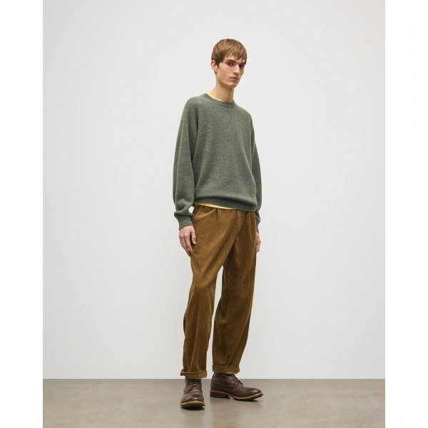 Johnstons of Elgin Craigie Green Lambswool Jumper