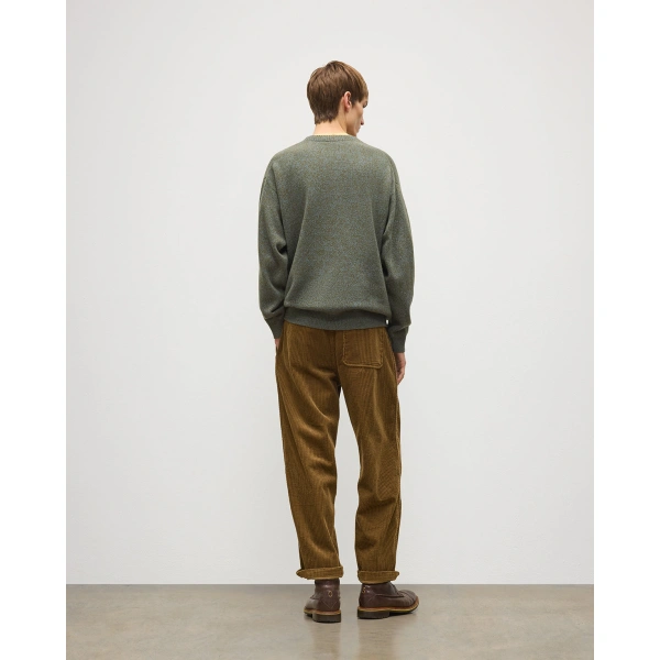 Johnstons of Elgin Craigie Green Lambswool Jumper