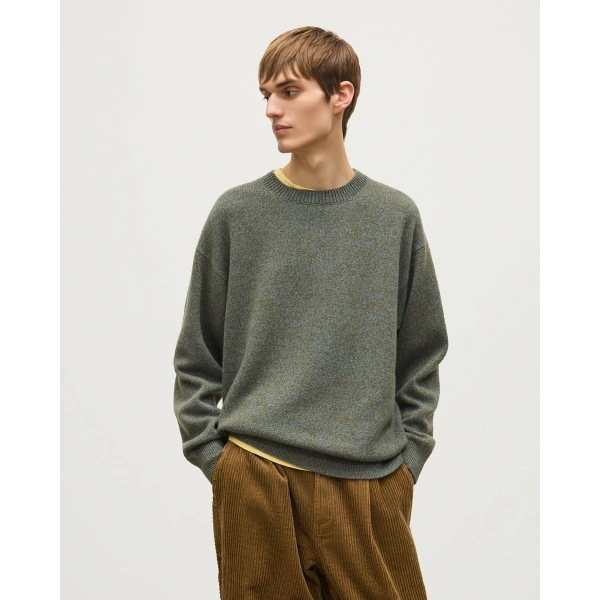 Johnstons of Elgin Craigie Green Lambswool Jumper