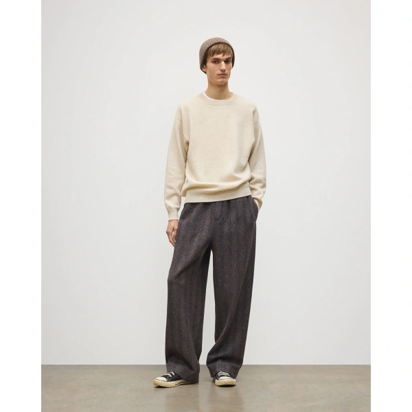 Johnstons of Elgin Craigie Natural Lambswool Jumper