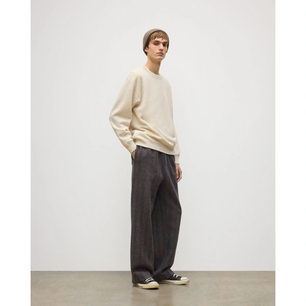 Johnstons of Elgin Craigie Natural Lambswool Jumper