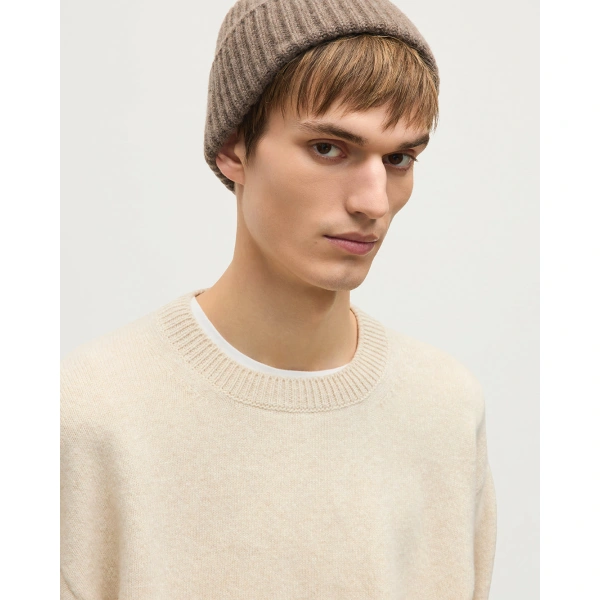 Johnstons of Elgin Craigie Natural Lambswool Jumper