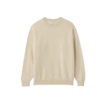 Johnstons of Elgin Craigie Natural Lambswool Jumper | Men Knitwear | Coveti