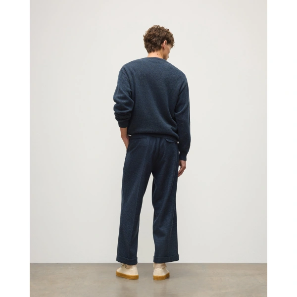 Johnstons of Elgin Craigie Navy Lambswool Jumper