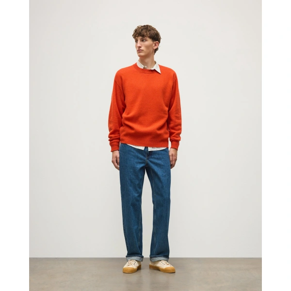 Johnstons of Elgin Craigie Red Lambswool Jumper