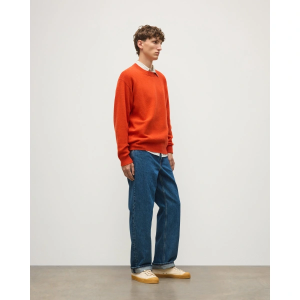 Johnstons of Elgin Craigie Red Lambswool Jumper