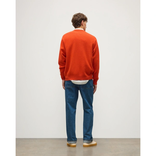 Johnstons of Elgin Craigie Red Lambswool Jumper
