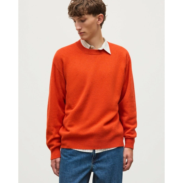 Johnstons of Elgin Craigie Red Lambswool Jumper