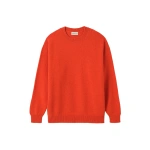 Johnstons of Elgin Craigie Red Lambswool Jumper | Men Knitwear | Coveti