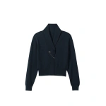 Johnstons of Elgin Crathie Bottle Green Shawl Cashmere Cardigan | Cardigan | Coveti