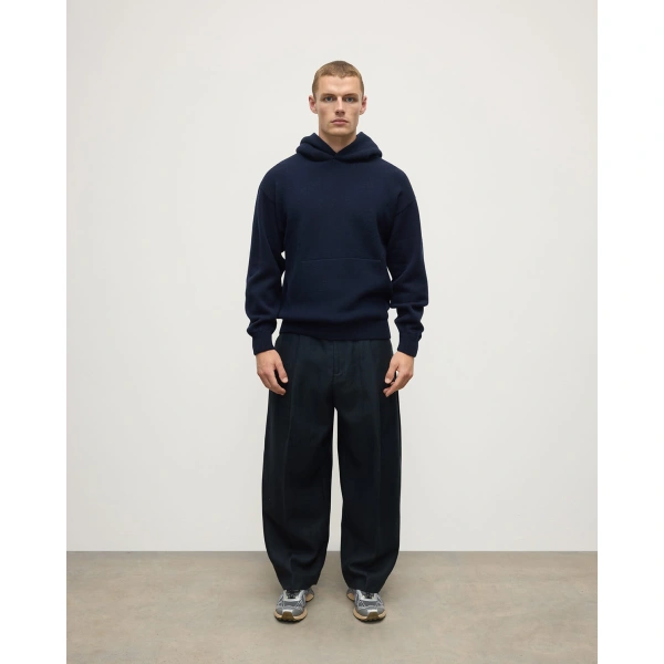 Johnstons of Elgin Dark Navy Cashmere Hoodie