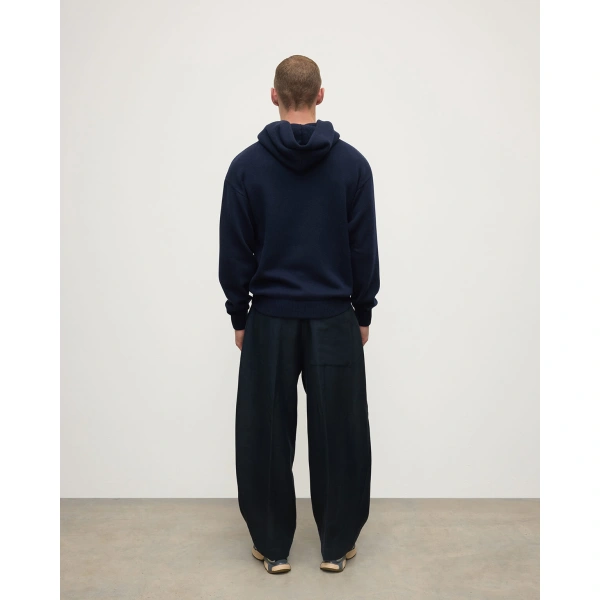 Johnstons of Elgin Dark Navy Cashmere Hoodie