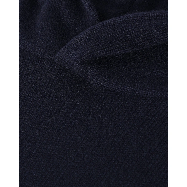 Johnstons of Elgin Dark Navy Cashmere Hoodie