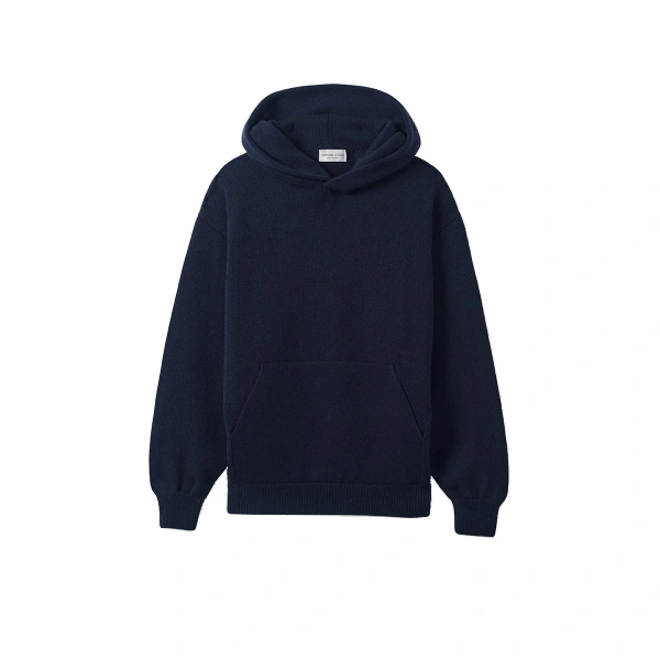 Dark Navy Cashmere Hoodie
