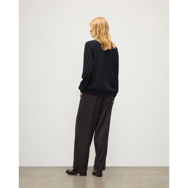 Johnstons of Elgin Effie Black Superfine Cashmere Cardigan