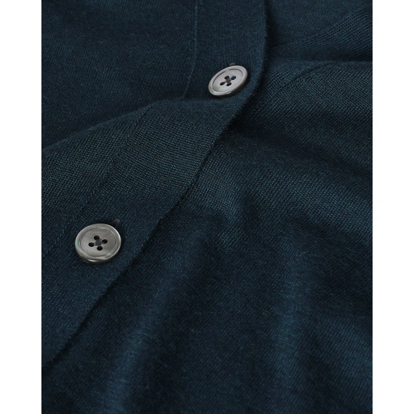 Johnstons of Elgin Elise Bottle Green Long Superfine Cashmere Cardigan