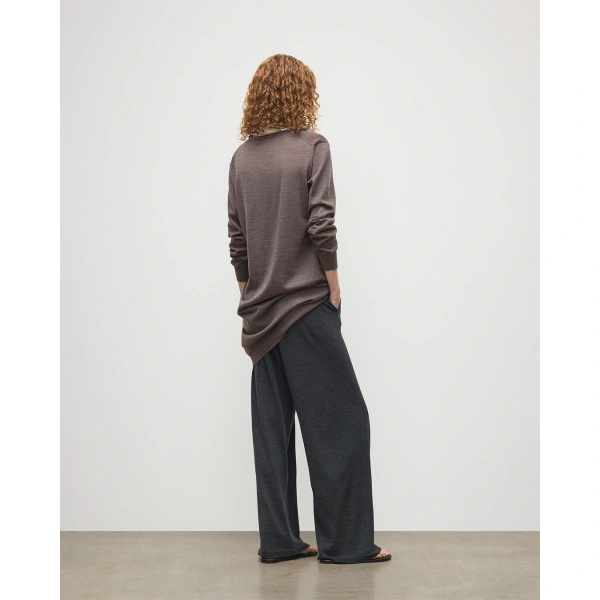 Johnstons of Elgin Elise Brown Long Superfine Cashmere Jumper