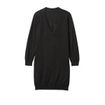 Johnstons of Elgin Elise Dark Grey Long Superfine Cashmere Jumper | Sweaters | Coveti