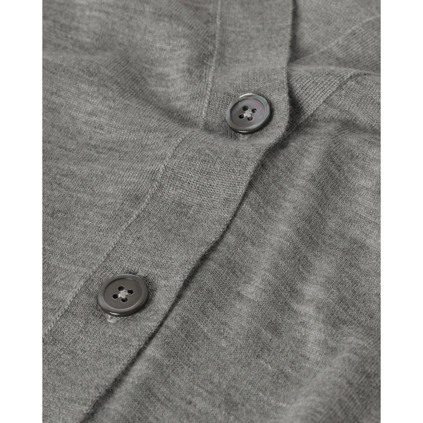 Johnstons of Elgin Elise Grey Long Superfine Cashmere Cardigan